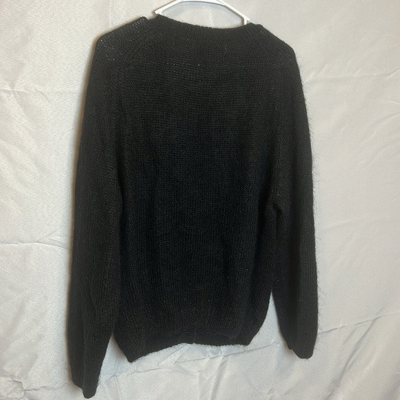 Penbrooke Lane Vintage Mohair Blend Black 3 button Cardigan Size Medium - Picture 8 of 12